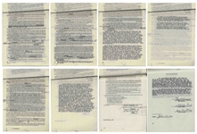 ''The Three Stooges Meet Hercules'' 1961 Contract Signed by Moe Howard, Larry Fine & Joe DeRita With Another Page Additionally Signed by Moe -- 20pp. Measures 8.5'' x 11.75'' -- Near Fine